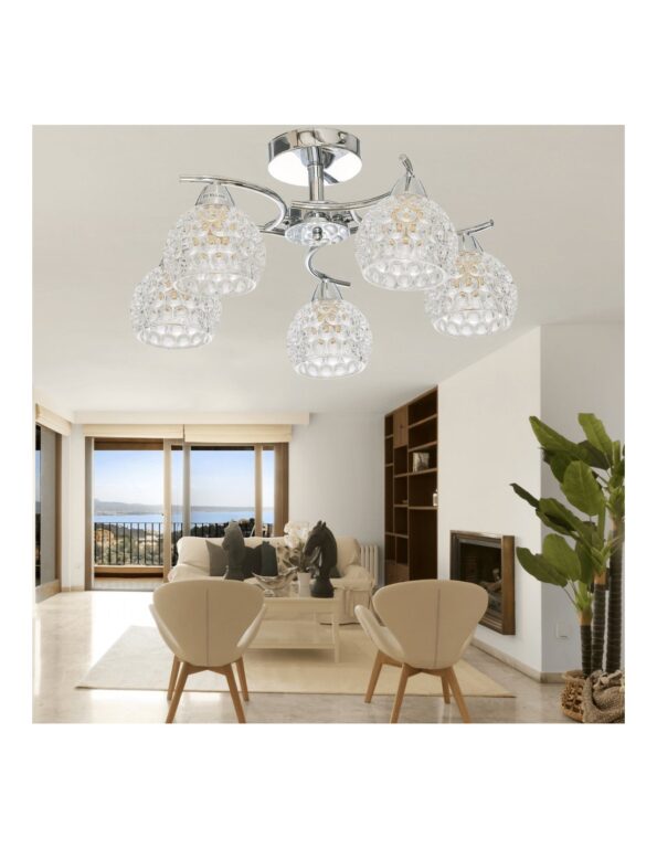 Lámpara techo semiplafón 5 luces
