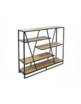 MUEBLE AUXILIAR METAL MADERA 80X20X80 CM