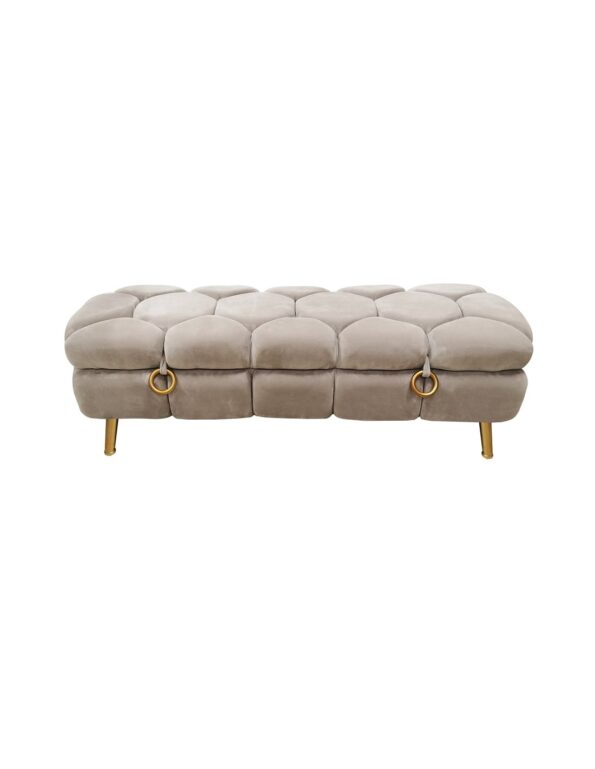 DESCALZADORA KALEVI TERCIOPELO BEIGE 120X40X40 CM