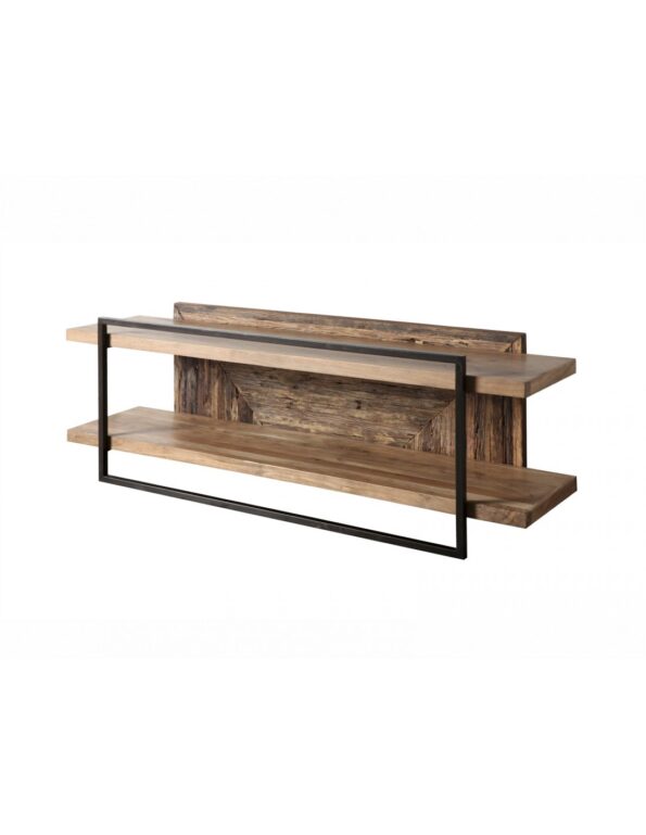 MUEBLE AUX. VENATICI 2EST. MAD.RECICL./ACACIA/METAL 150X35X50 CMS.