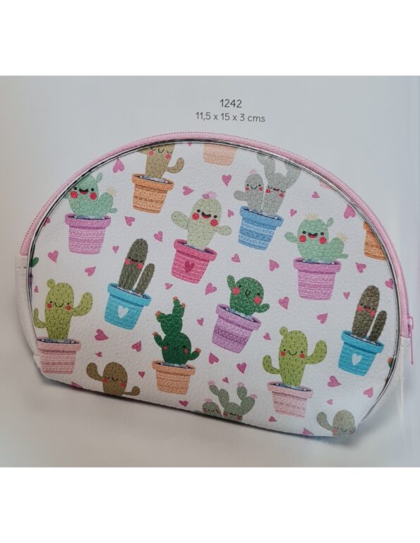 Neceser cactus con cremallera