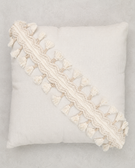 COJIN BLANCO/LINO C/FLECOS POLYESTER