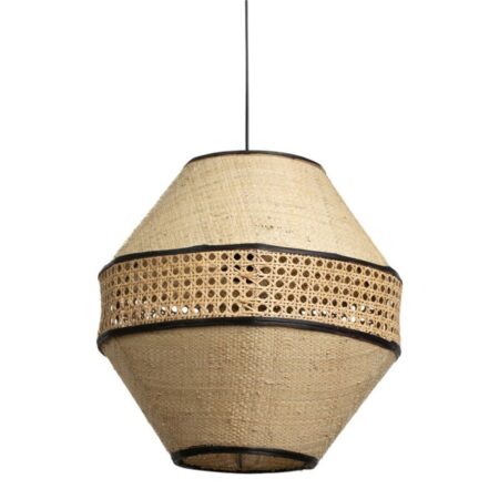 Lámpara colgante de ratán natural estilo mediterráneo 40 cm