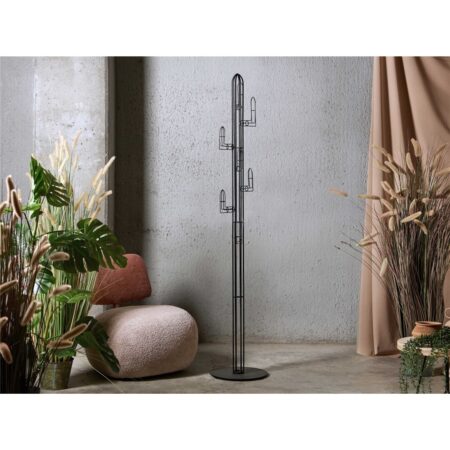 perchero cactus metal negro 180 cm moderno