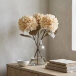 Hortensia artificial beige decorativant