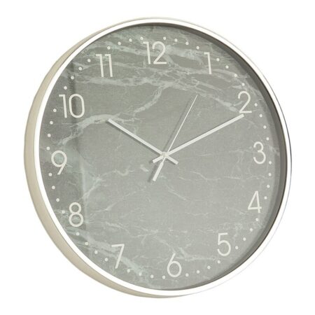 Reloj de pared efecto mármol gris de 45 cm