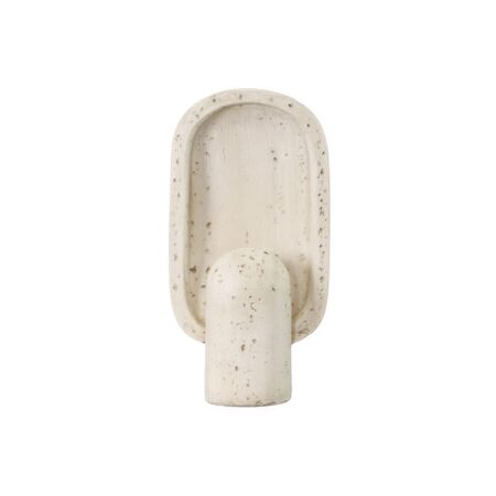 Lámpara sobremesa blanca efecto piedra Ulises 34 cm diseño moderno