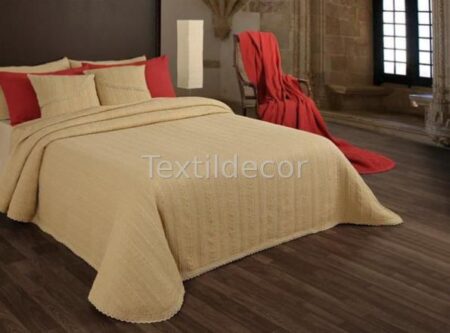 Colcha Olimpia beige cama 105
